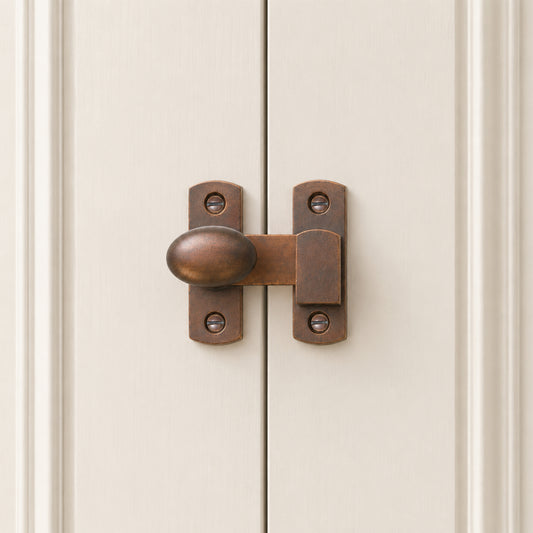 Oval Cupboard Latch Aged Bronze