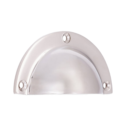 Crescent Cup Pull Polished Nickel
