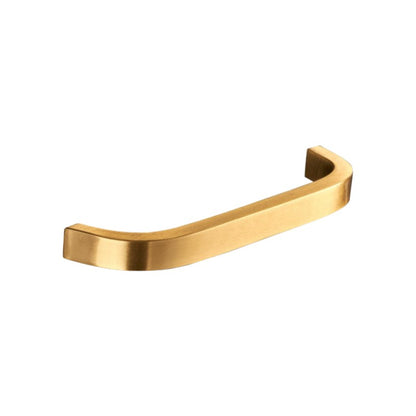 Curve Bar Cabinet Handle Satin Brass Medium