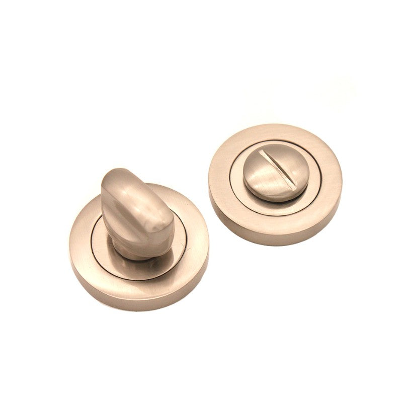 Bathroom Door Turn & Release Satin Nickel Home Decor