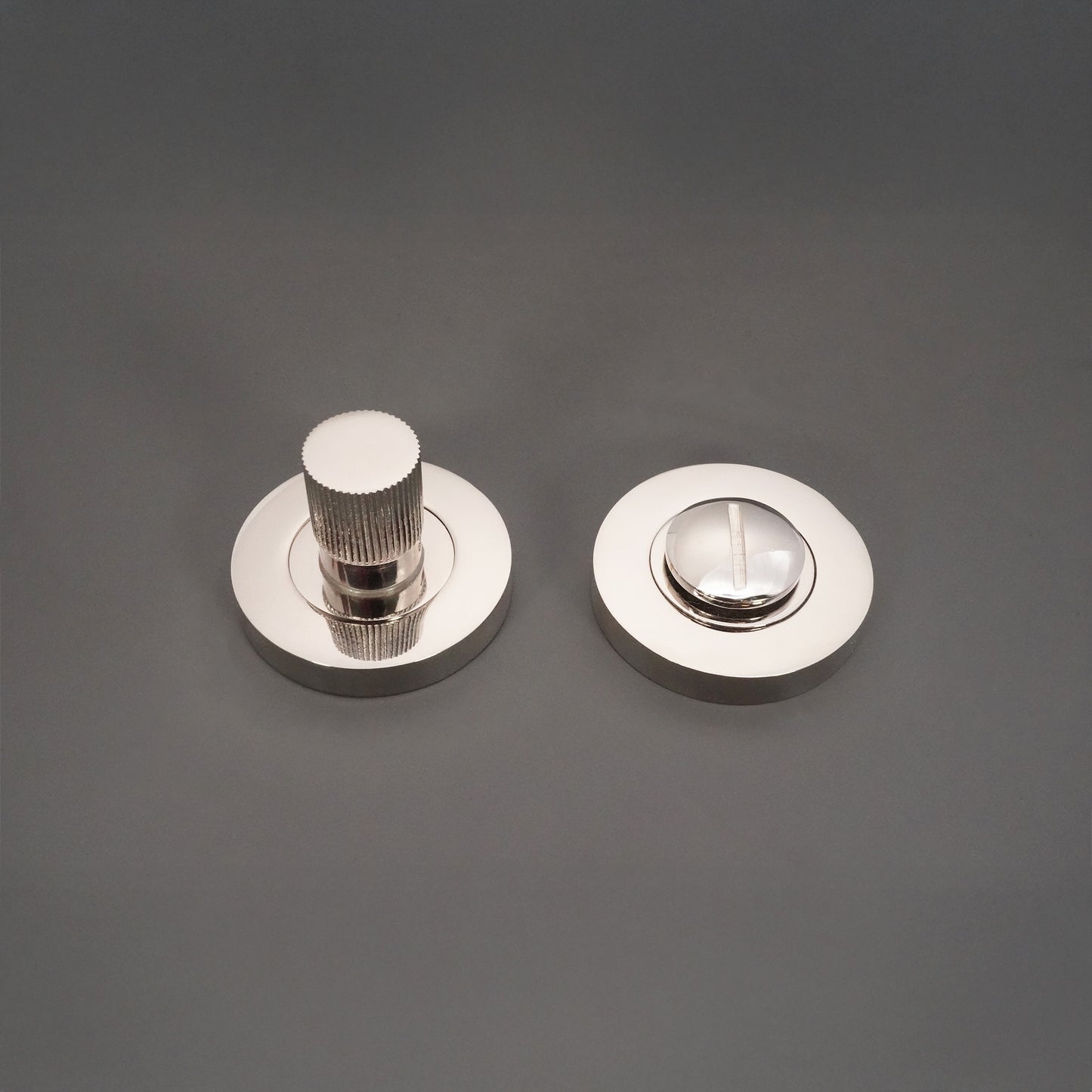 Linear Knurlmond Thumb Turn & Release Polished Nickel