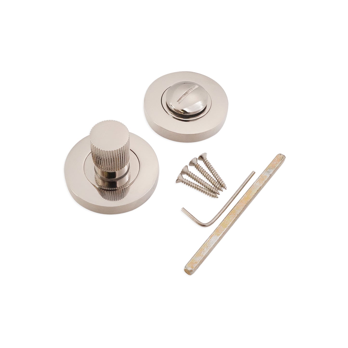 Linear Knurlmond Thumb Turn & Release Polished Nickel