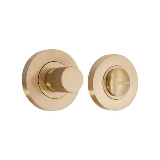 Jewel Knurlmond Daumendreh- und Entriegelungsmechanismus, satiniertes Messing