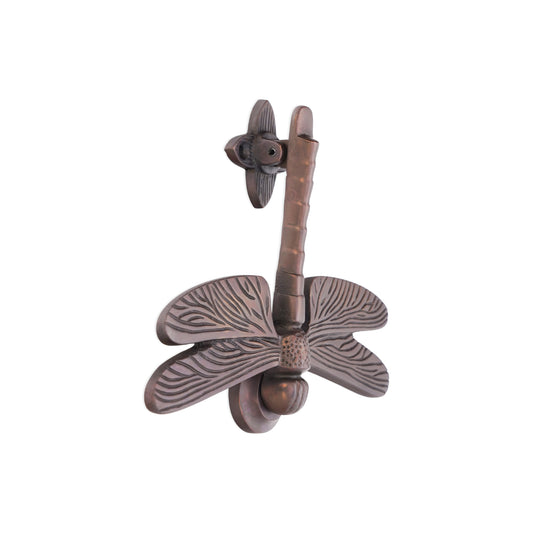 Libellen-Türklopfer aus gealterter Bronze