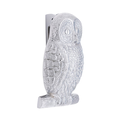 Polished Chrome Owl Door Knocker Home Decor