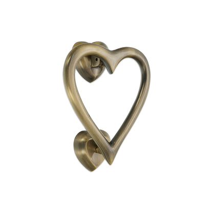 Antique Brass Heart Door Knocker Home Decor
