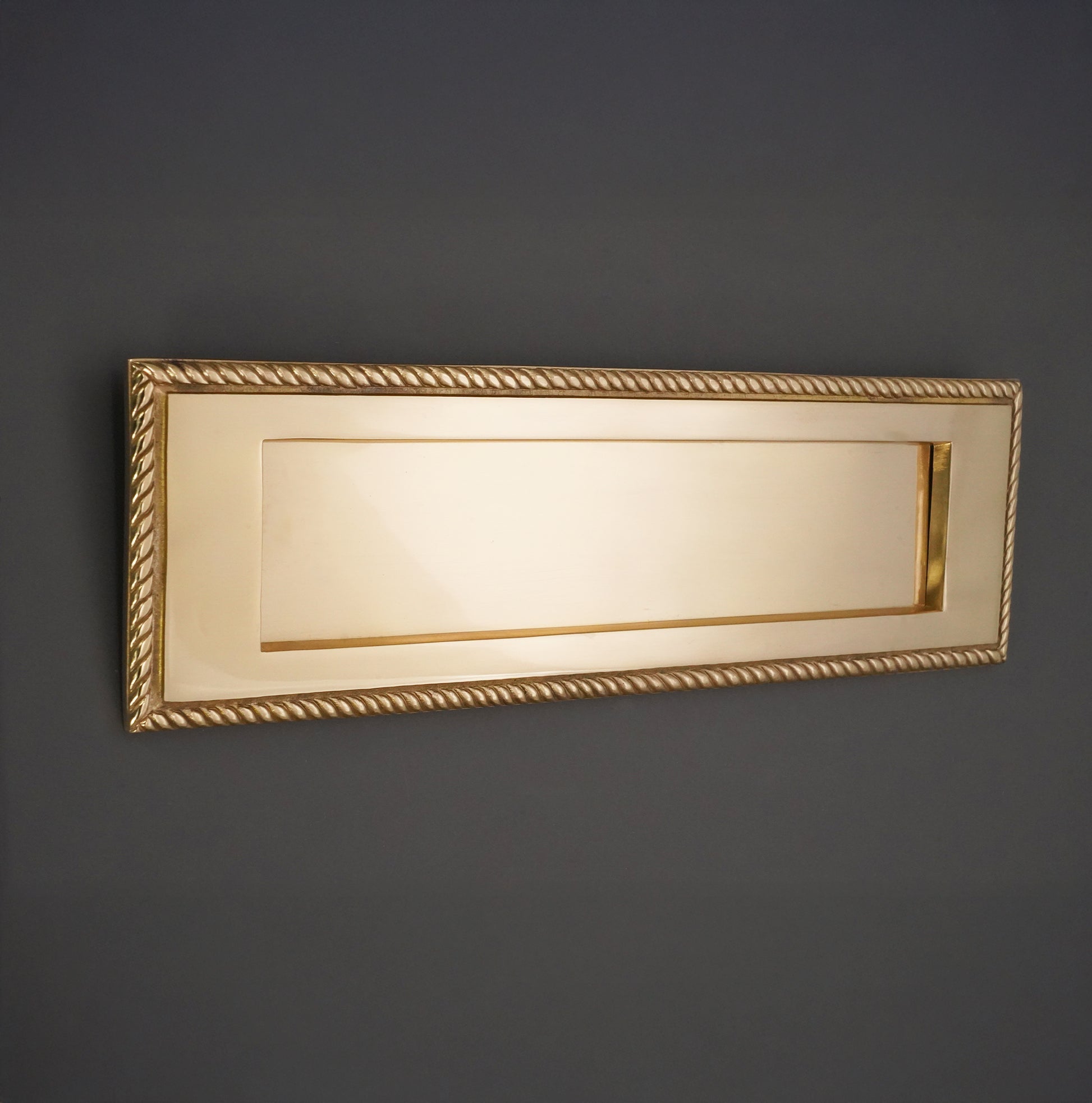 Georgian Letter Plate Polished Brass Home Decor