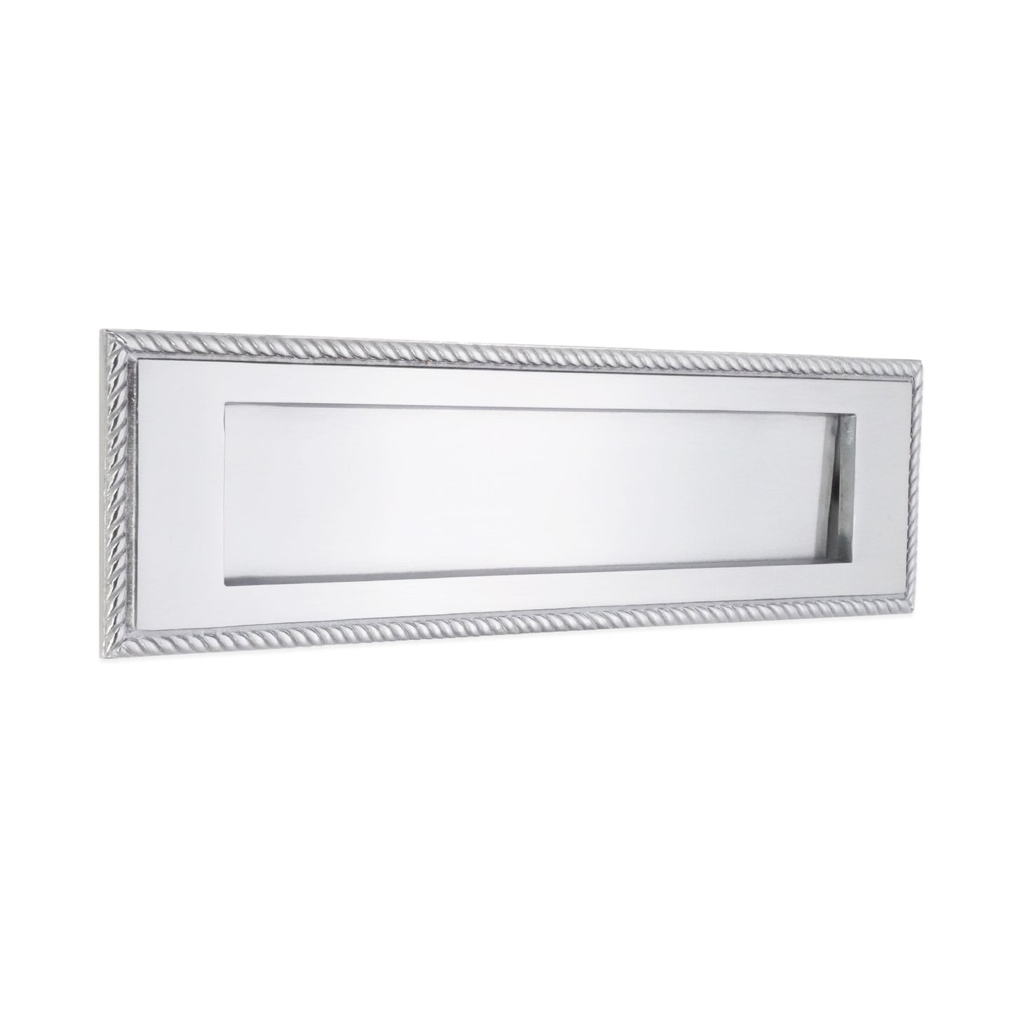 Georgian Letter Plate 250mm Satin Chrome Home Decor