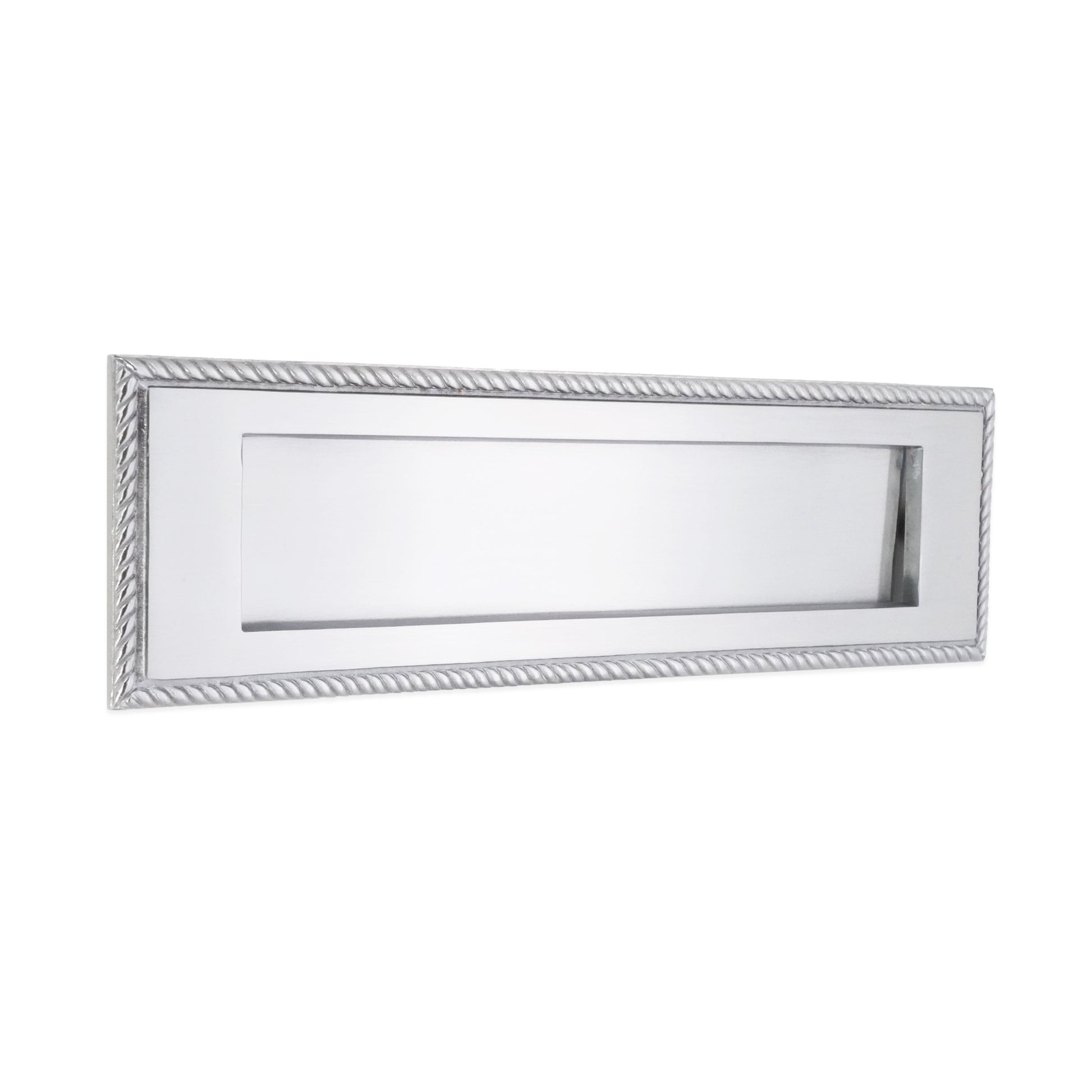 Georgian Letter Plate 250mm Satin Chrome Home Decor