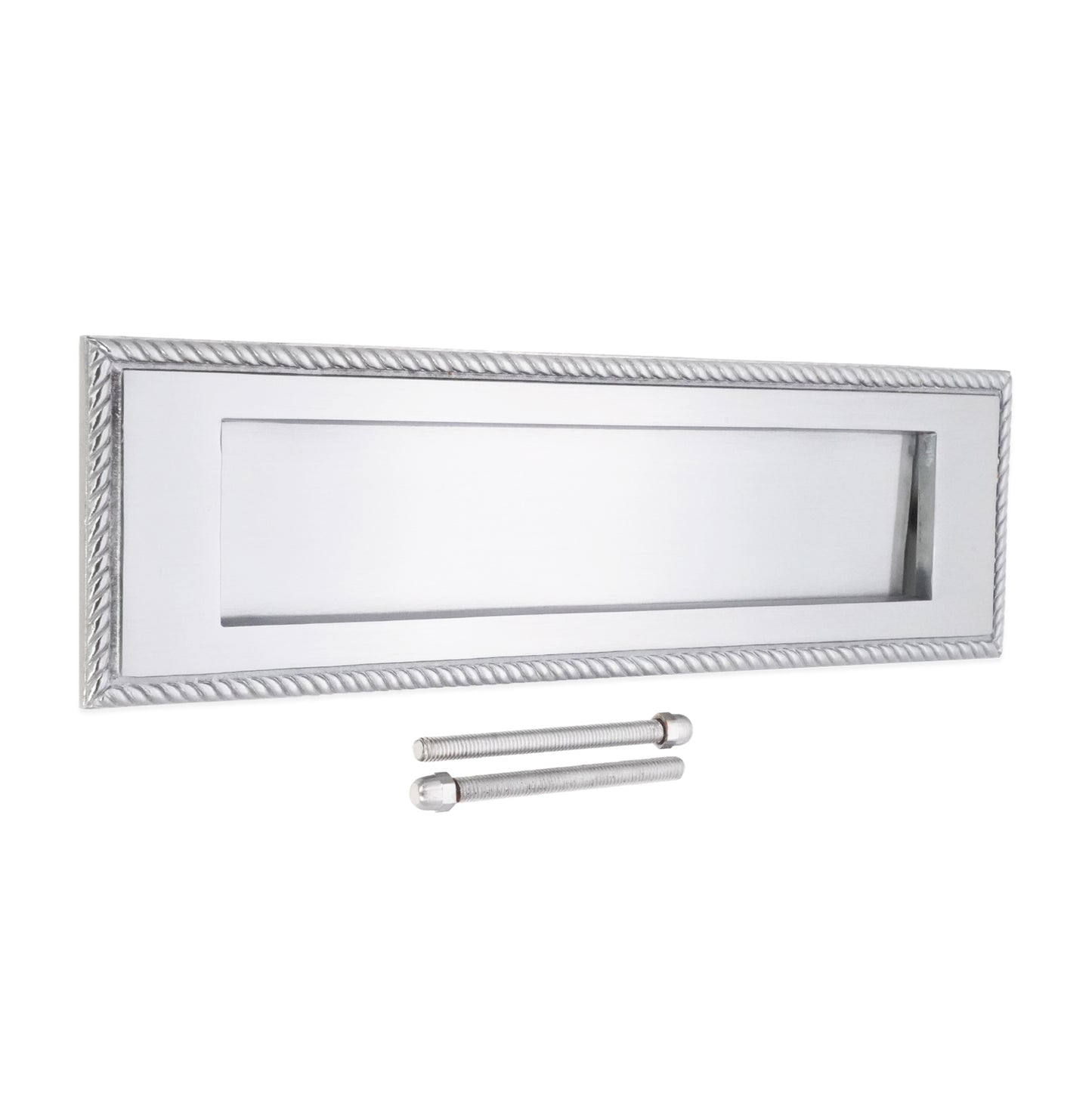 Georgian Letter Plate 250mm Satin Chrome Home Decor
