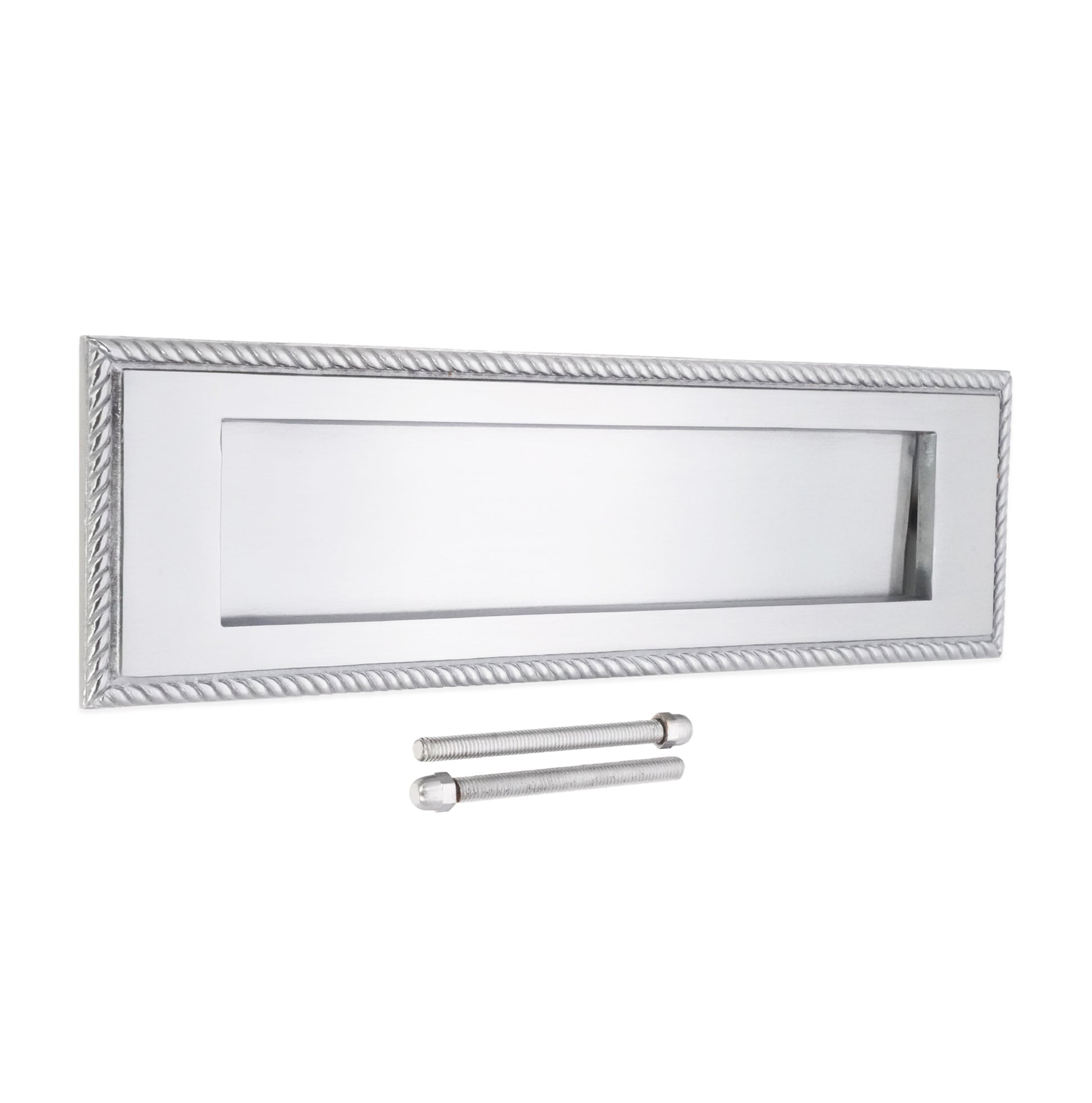 Georgian Letter Plate 250mm Satin Chrome Home Decor