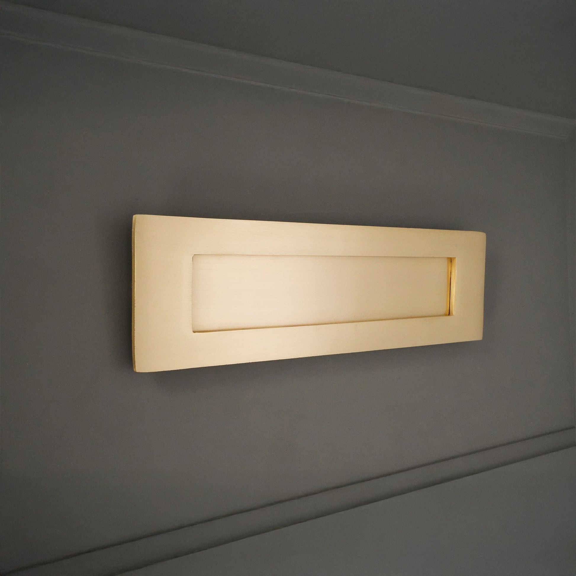 Victorian Letter Plate 250mm Satin Brass Home Decor