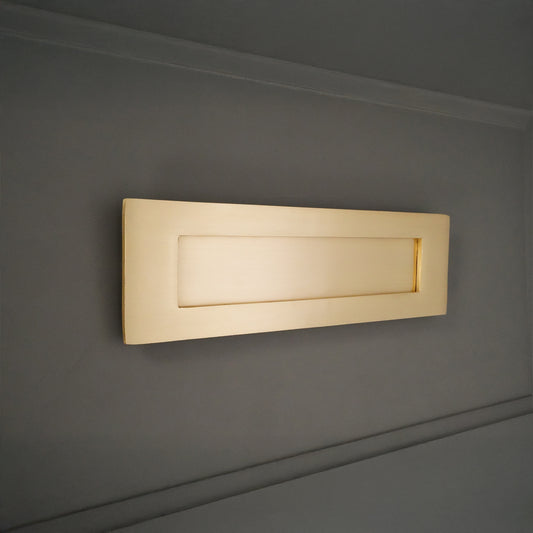 Plaque Lettre Victorienne 250mm Laiton Satiné