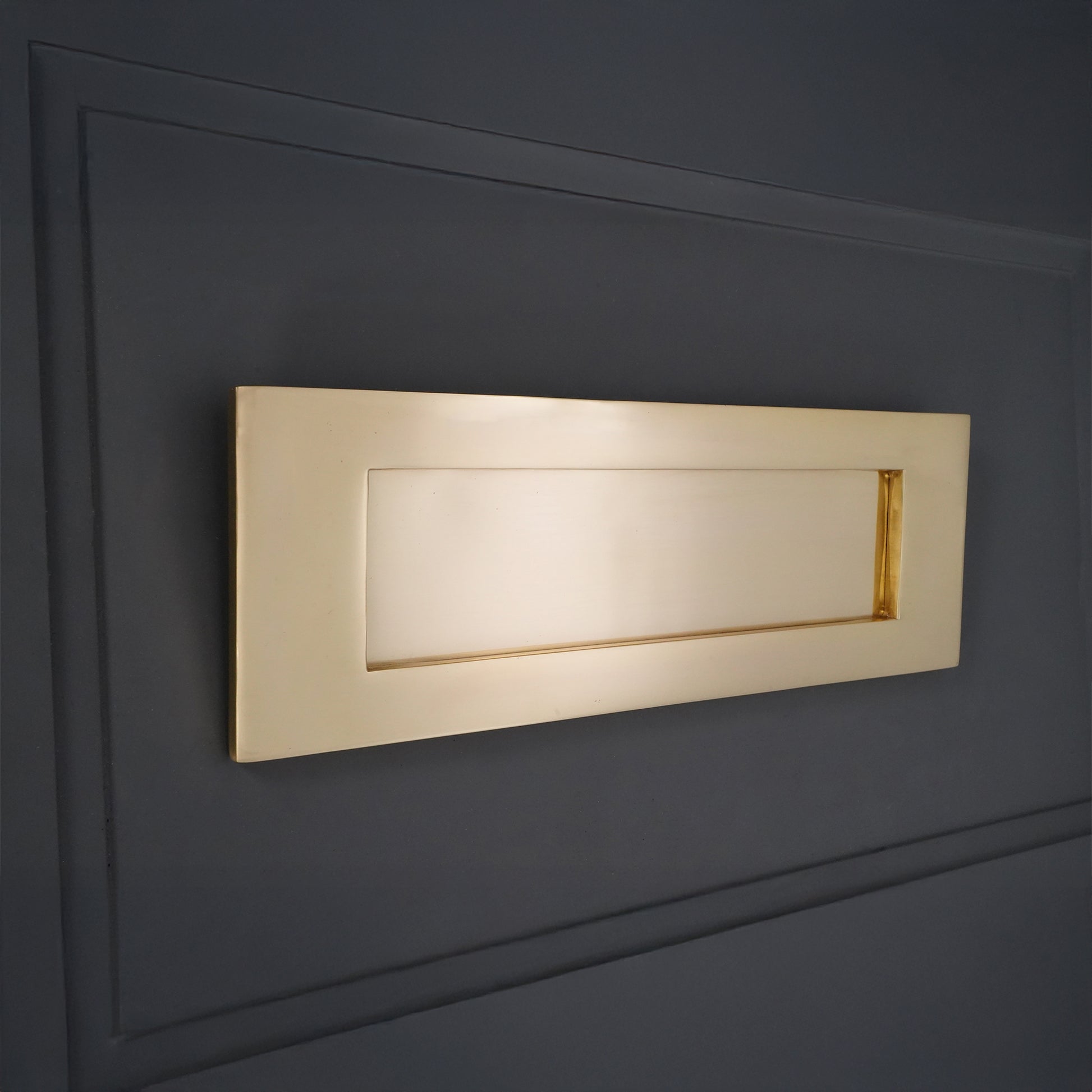Victorian Letter Plate 300mm Polished Brass Home Decor