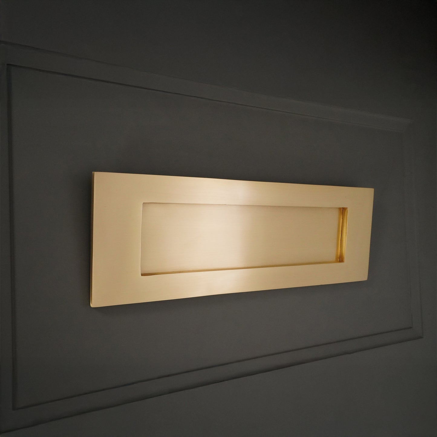 Victorian Letter Plate 300mm Satin Brass Home Decor