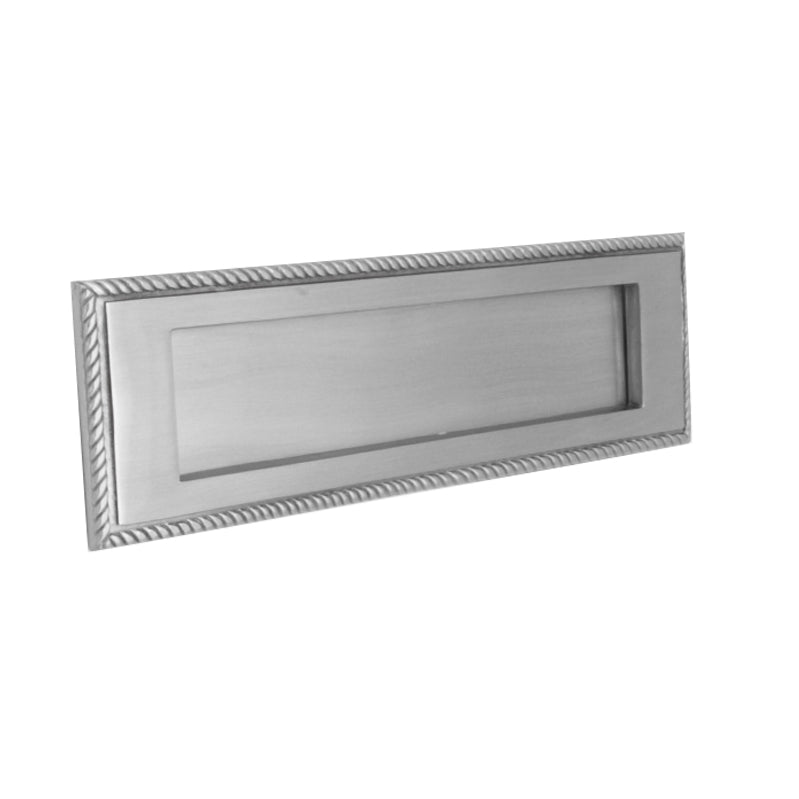 Georgian Letter Plate 250mm Satin Chrome Home Decor