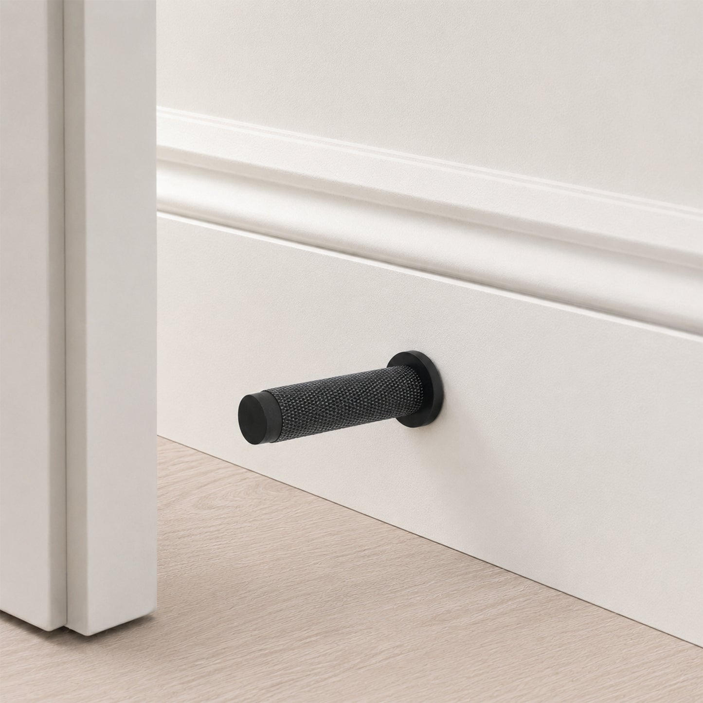 Matt Black Jewel Knurlmond Door Stop Home Decor 