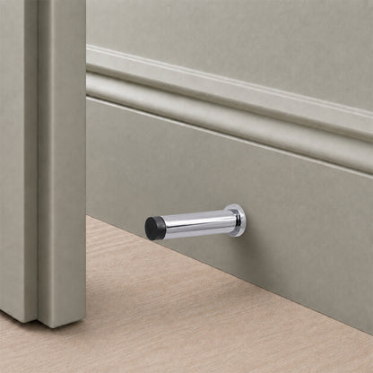 Polished Chrome Opal Knurlmond Door Stop Home Decor