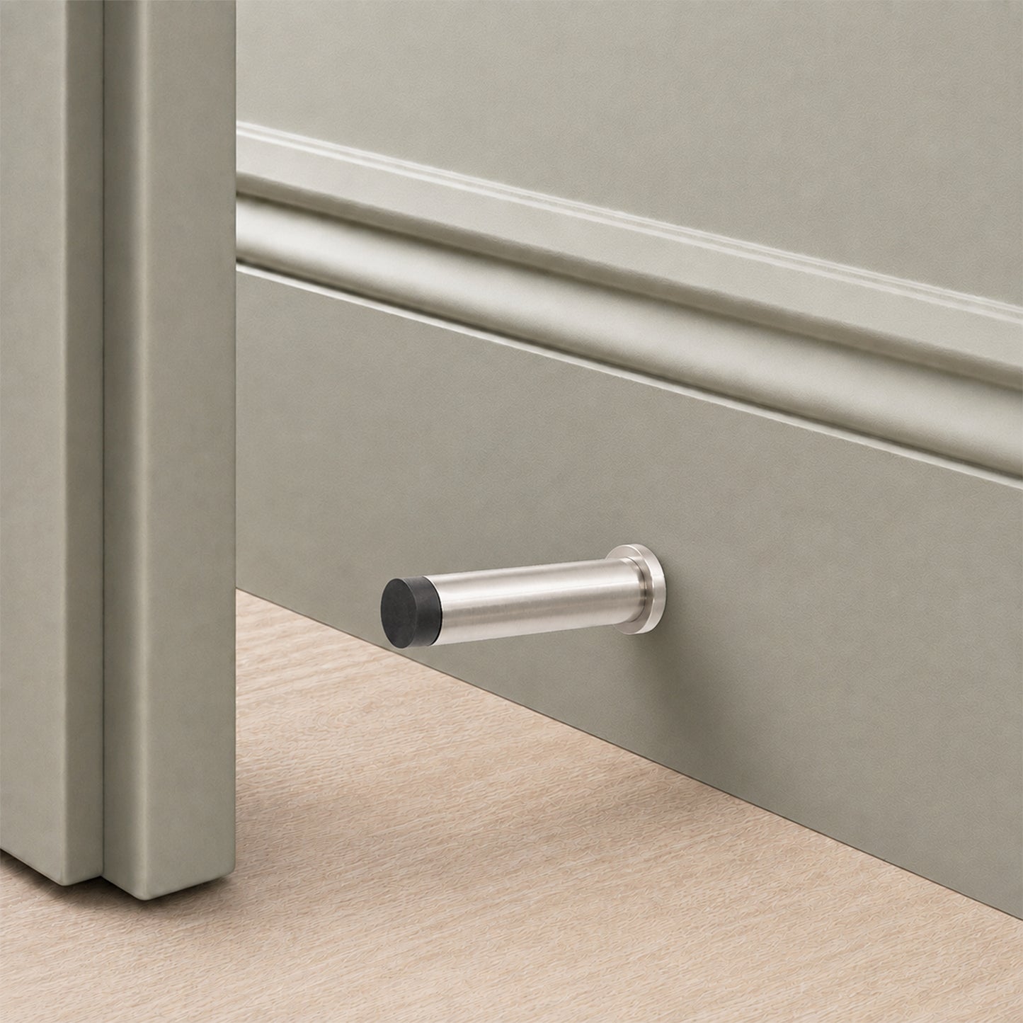 Satin Nickel Opal Knurlmond Door Stop Home Decor