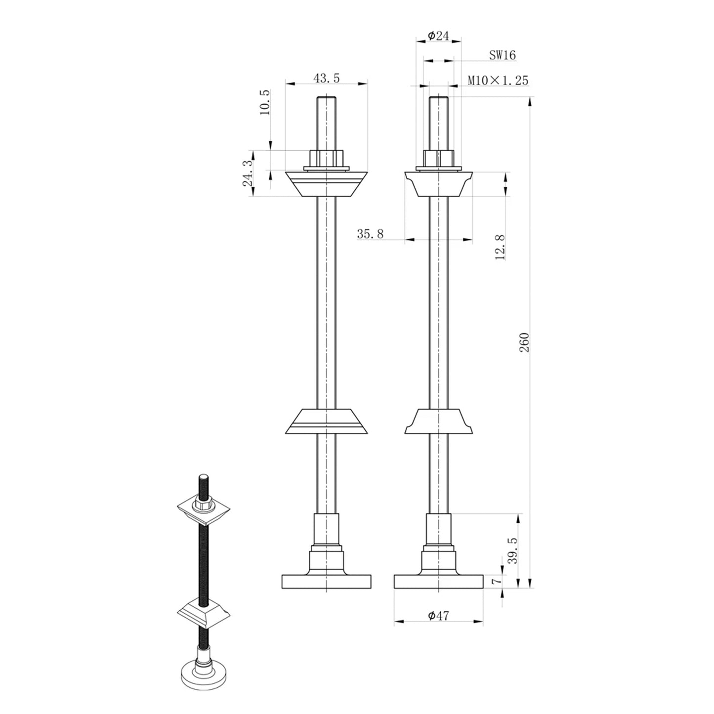 Cast Iron Radiator Brass Wall Stay Bracket Satin Nickel