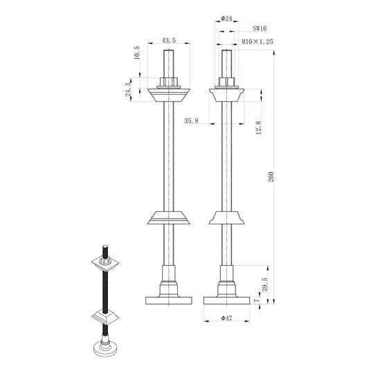 Cast Iron Radiator Brass Wall Stay Bracket Satin Nickel