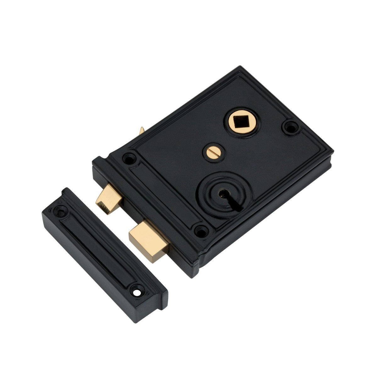 Horizontal Iron Rim Lock Black – Infinity Decor
