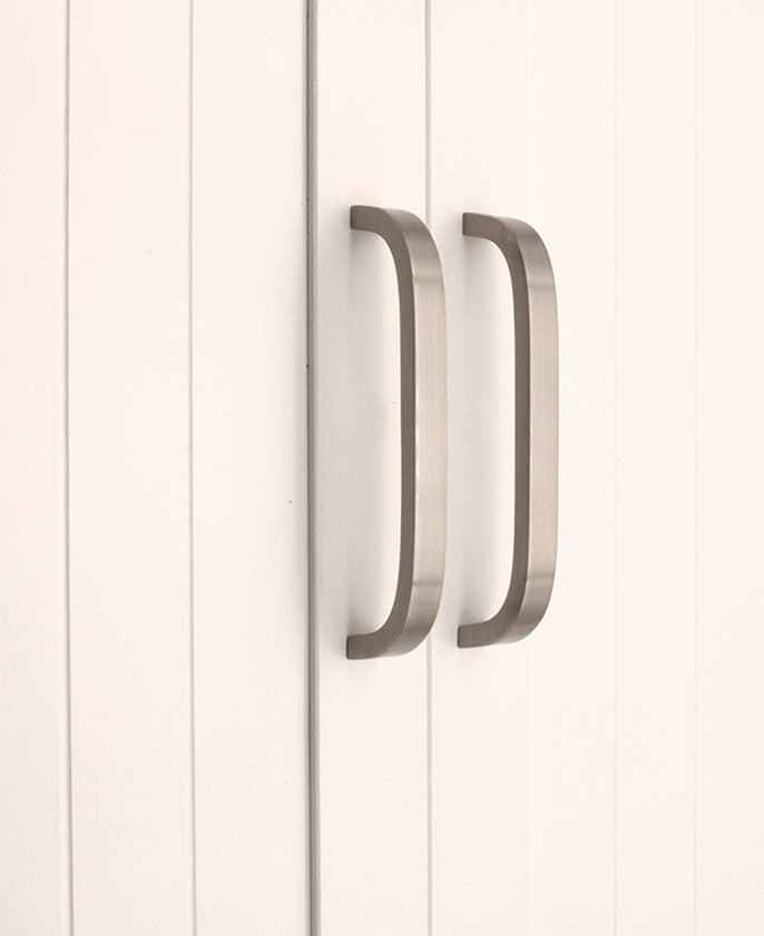 Curve Bar Cabinet Handle Satin Silver Medium