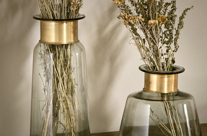 Miza Glass Vase - Smoke