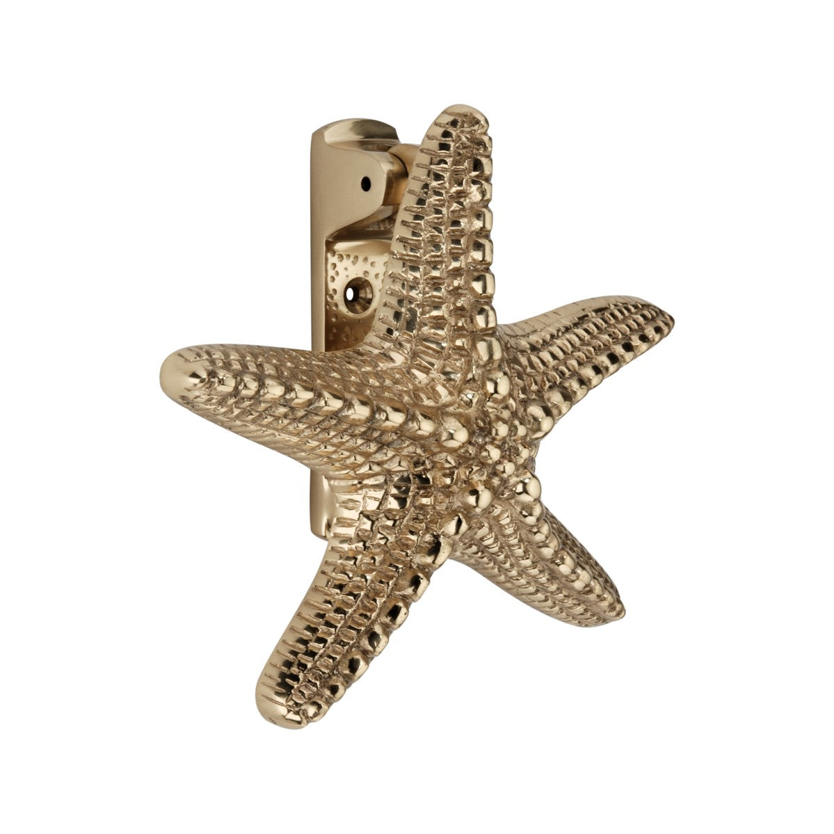 Starfish Door Knocker Polished Brass