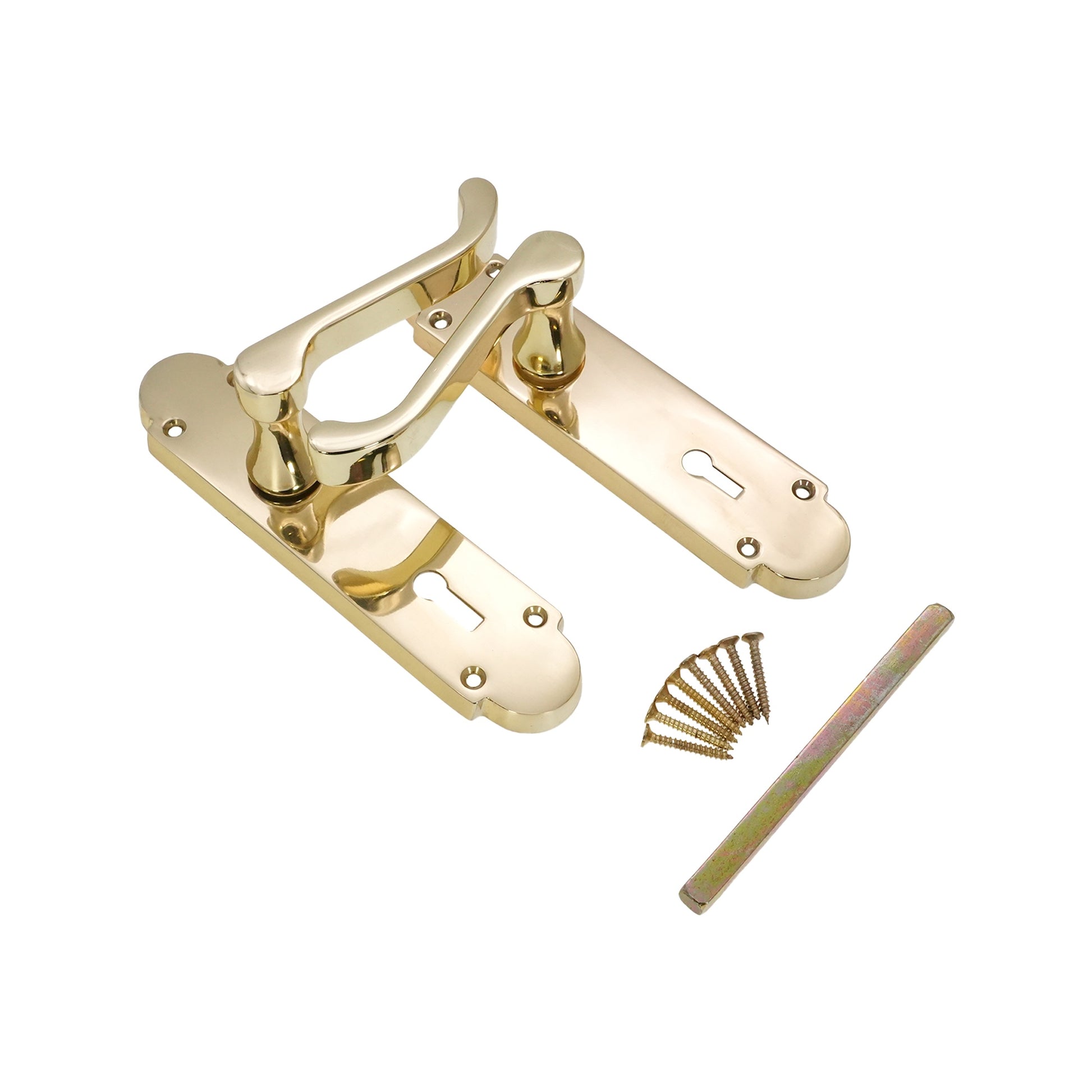 Lever on Backplate Door Handle Home Decor