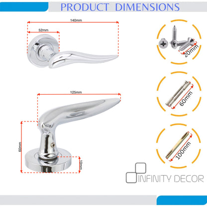 Flavia Lever on Rose Polished Chrome Bathroom Pack