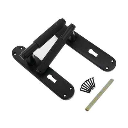 Matt Black Lever on Backplate Lock Home Decor  