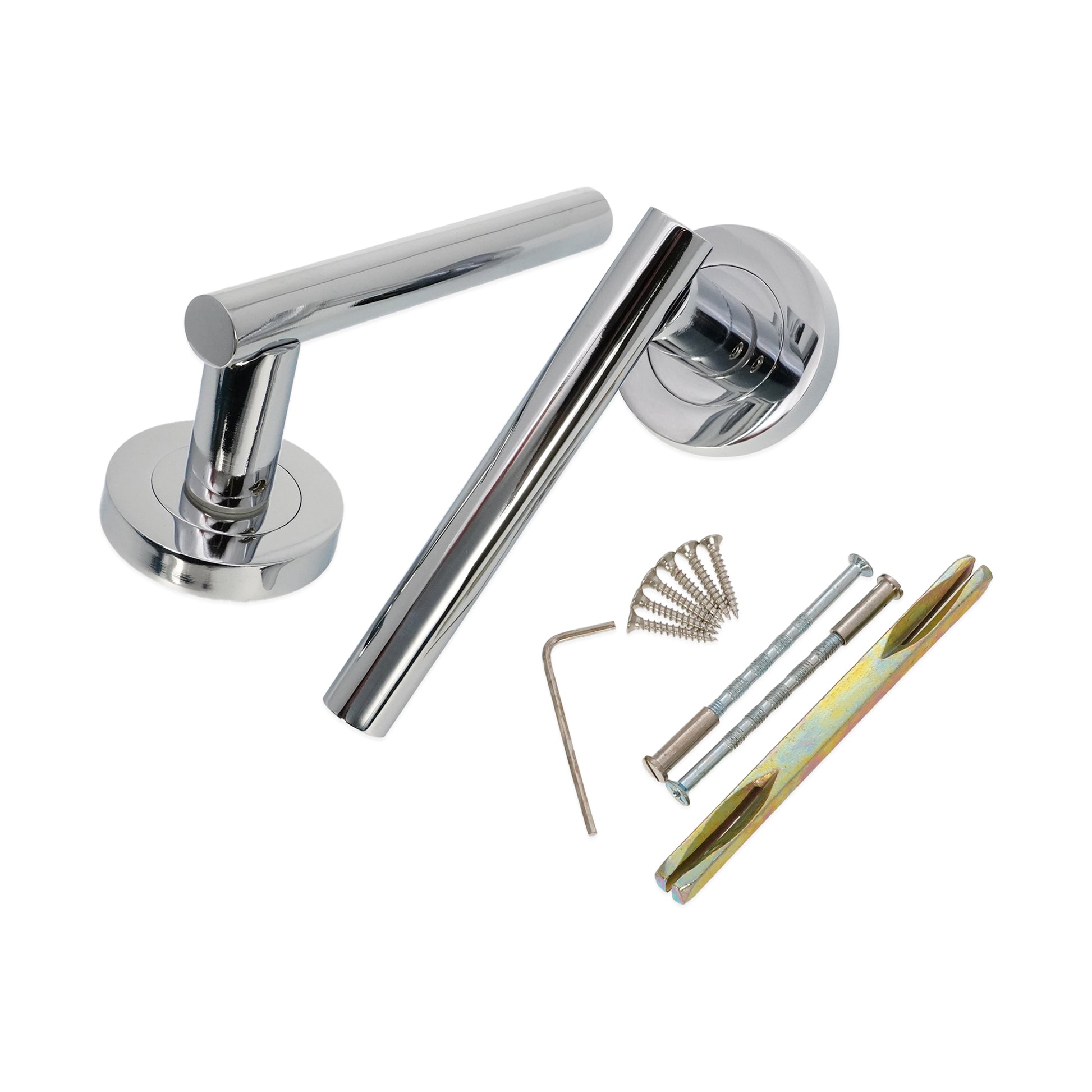Polished Chrome Jura Lever on Rose  Latch Pack  Home Decor 