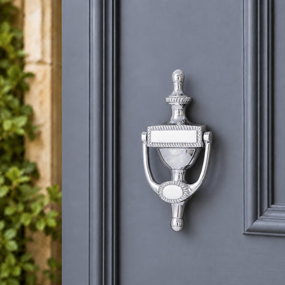 Polished Chrome Georgian Door Knocker Home Decor