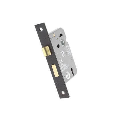 2.5" CE 3 Lever Mortice Sash Lock FD60 - Matt Black