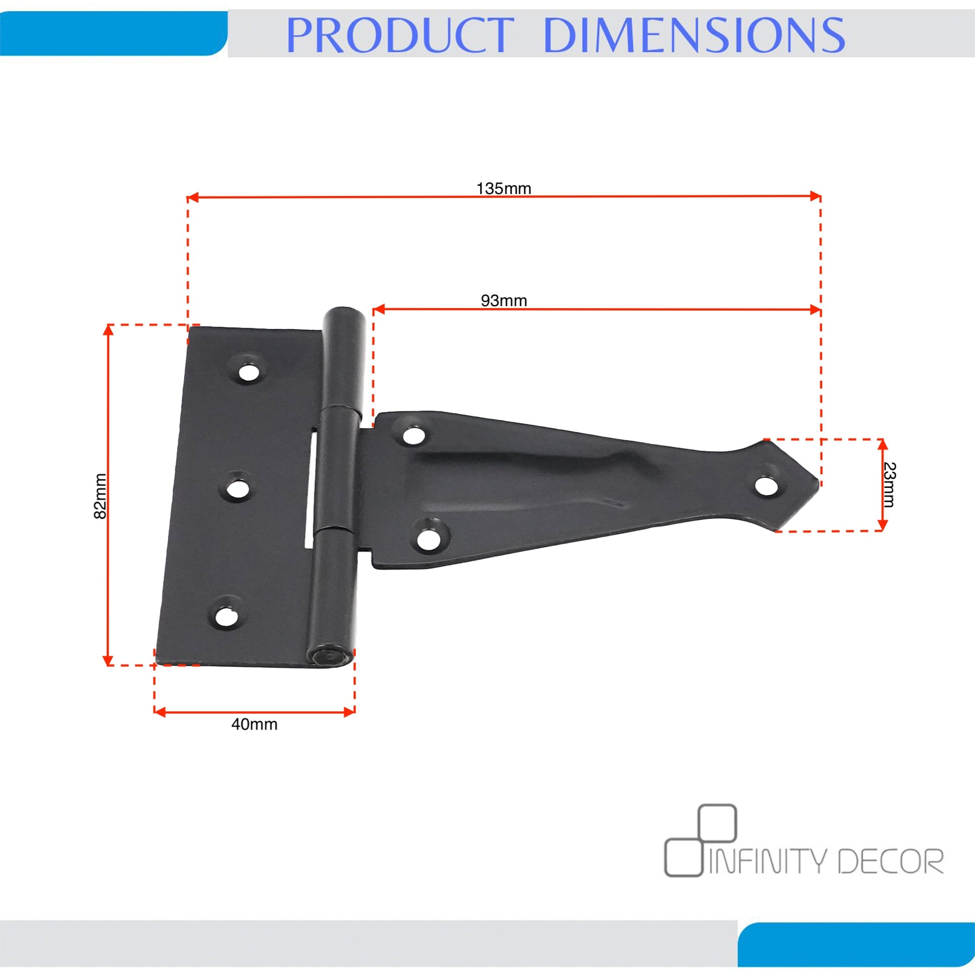Black Decorative Hinge Home Decor