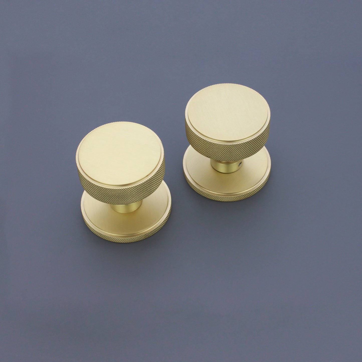 Connaught Knurled Mortice Door Knob Satin Brass