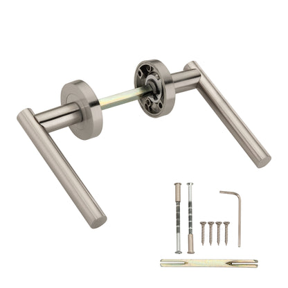 Satin Nickel Lever on Rose Latch Set