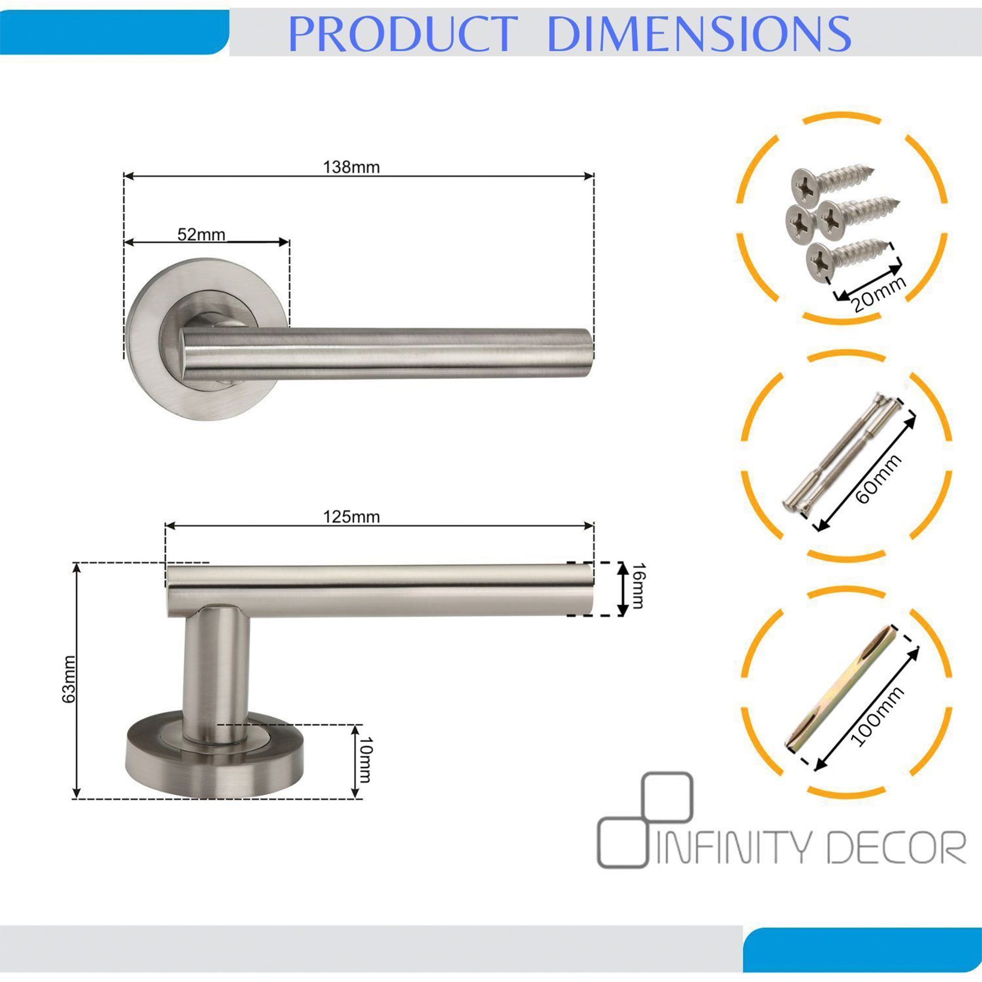 Lever on Rose Door Handle Home Decor