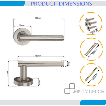 Lever on Rose Door Handle Home Decor