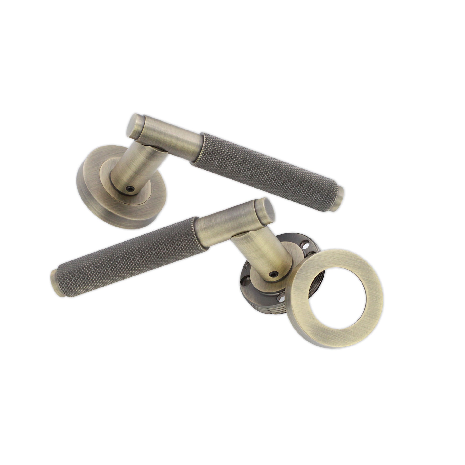 Matt Antique Lever on Rose Latch Pack Home Decor