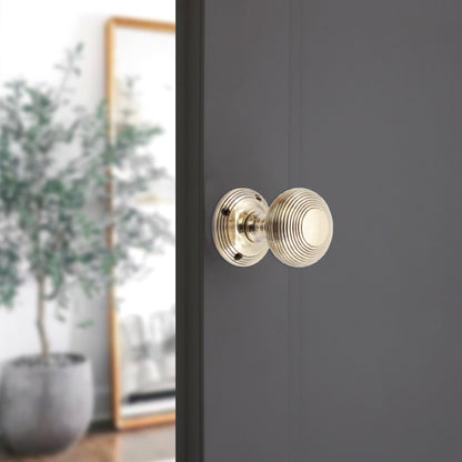 Beehive Mortice Door Knob Aged Brass Home Decor