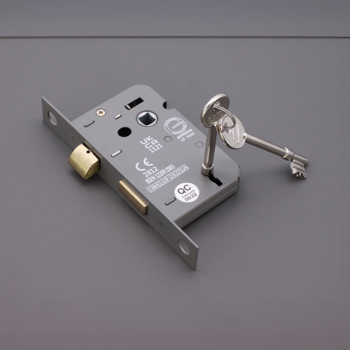 2.5" CE 3 Lever Mortice Sash Lock FD60 - Matt Black