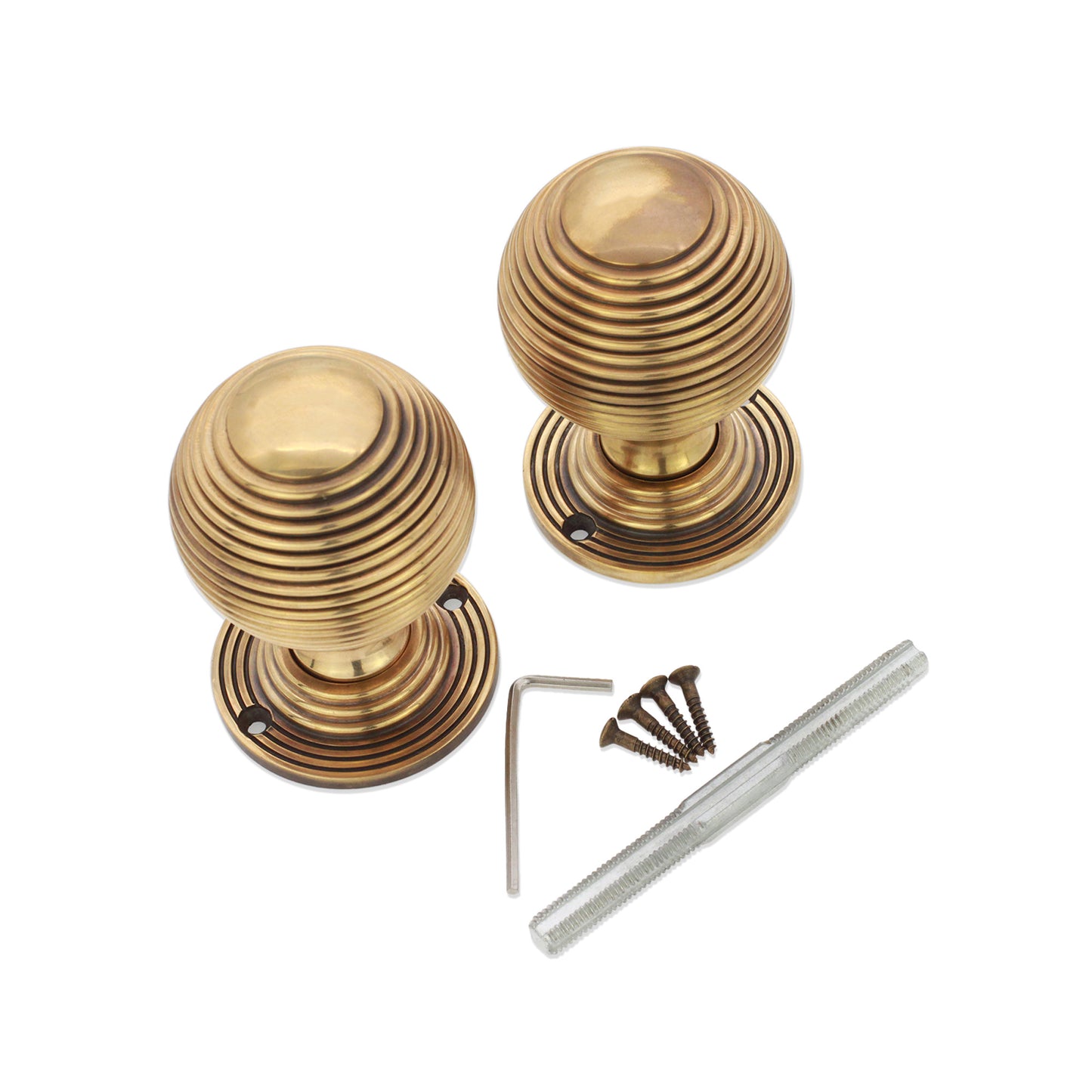 Reeded Mortice Rim Door Knob Home Decor