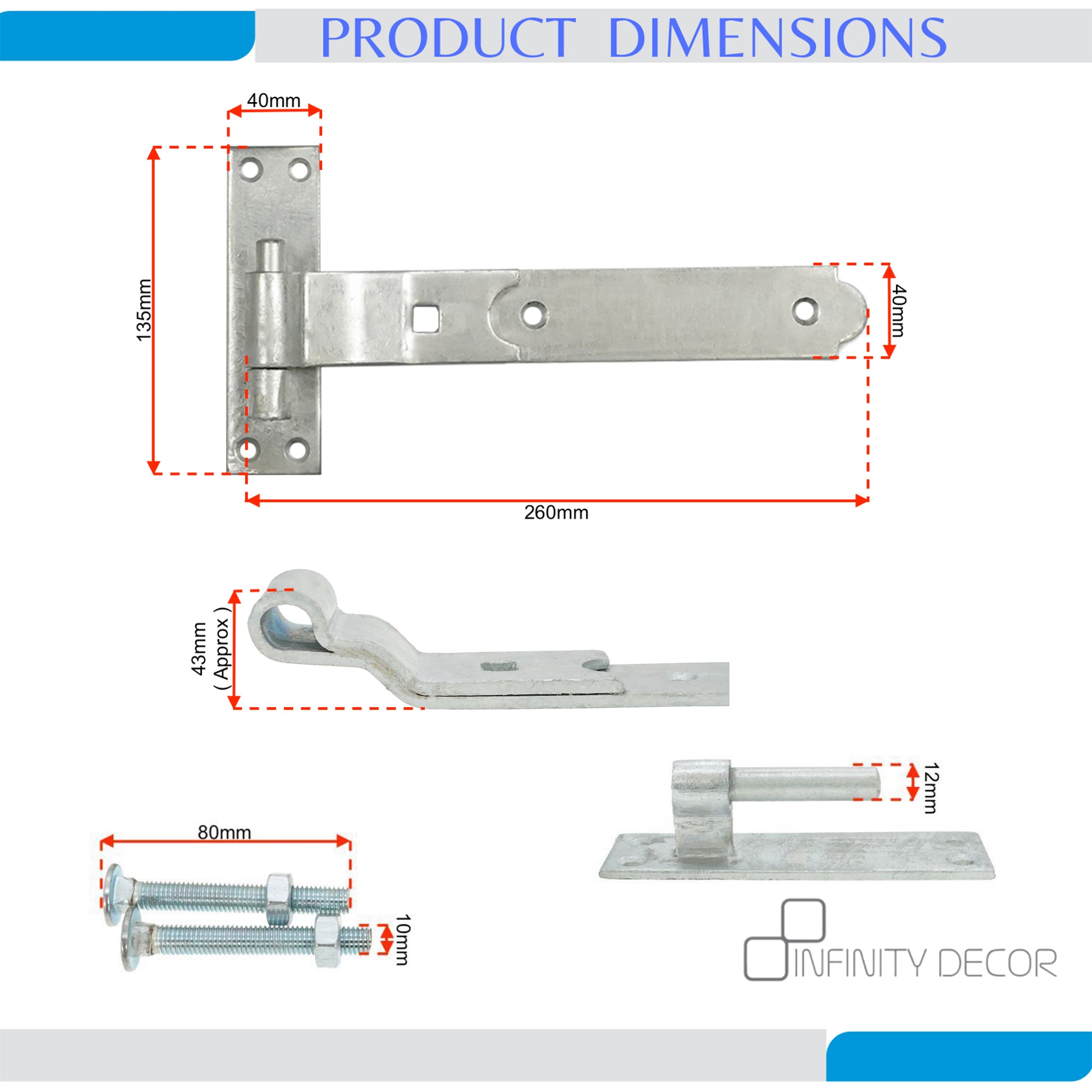 Cranked Hook and Band Hinge Home Decor