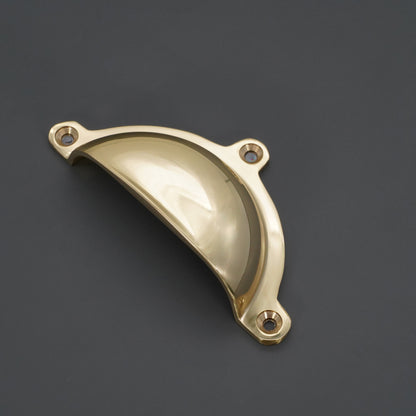 Cottage Cup Pull Polished Brass