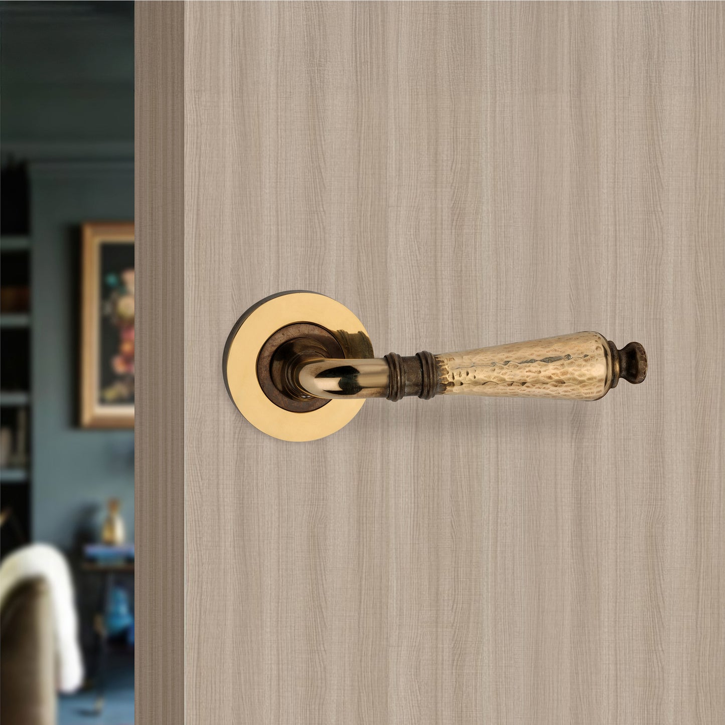 Lever on Rose Door Handle Home Decor