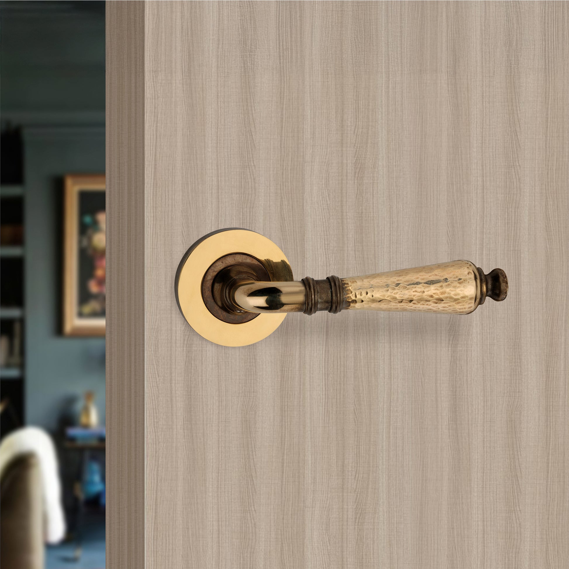 Lever on Rose Door Handle Home Decor
