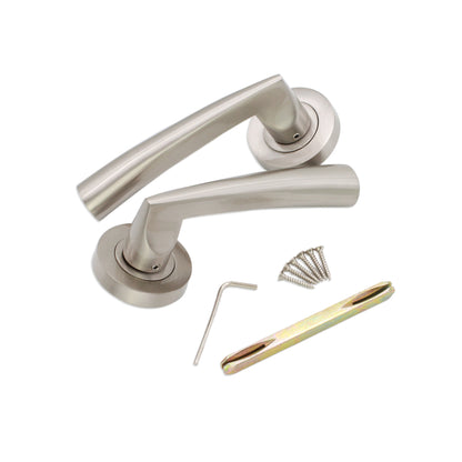 Satin Nickel Lever Door Handle  Home Decor 