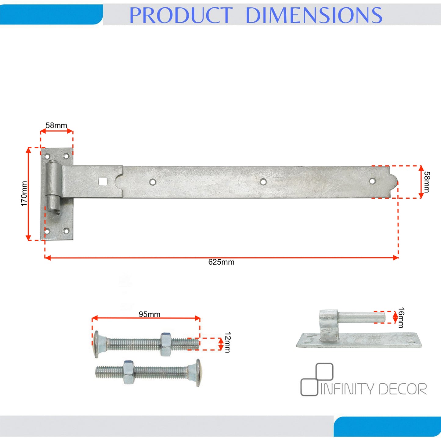 Straight Hook and Band Hinge Home Decor
